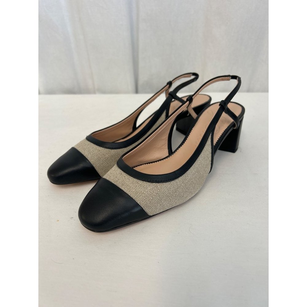 J. Crew Black and Cream Heels